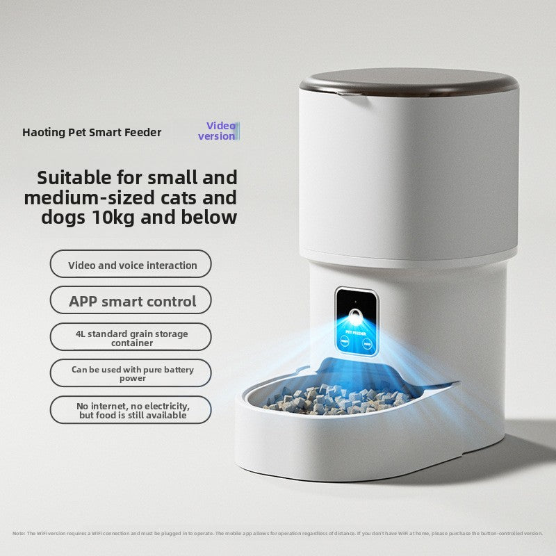 Automatic Pet Feeder – 4L Smart Food Dispenser with Timer
